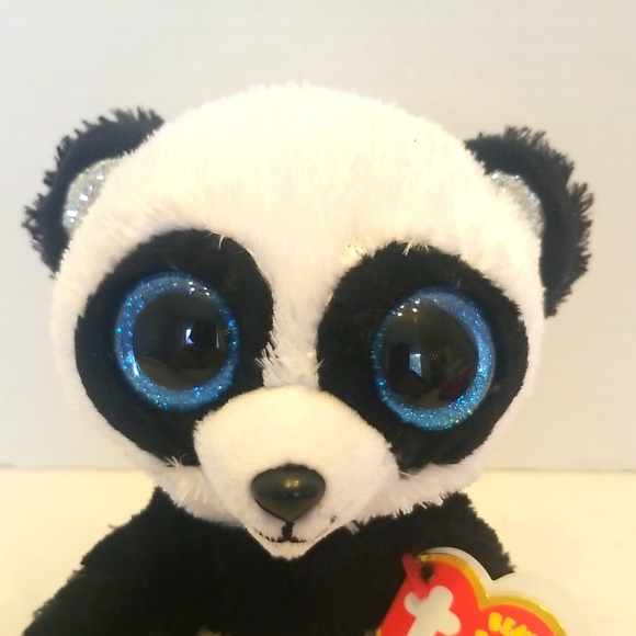 NWT Ty Beanie Boo 🐼 Panda Bamboo Plush Toy - Picture 3 of 9